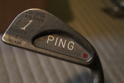 ***** PING KARSTEN 1-# 1 IRON- RED DOT -STIFF STEEL SHAFT -MENS-R/H*****