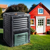 Gartenkomposter 300 Liter Schnellkomposter Thermokomposter Komposter Abfall Box