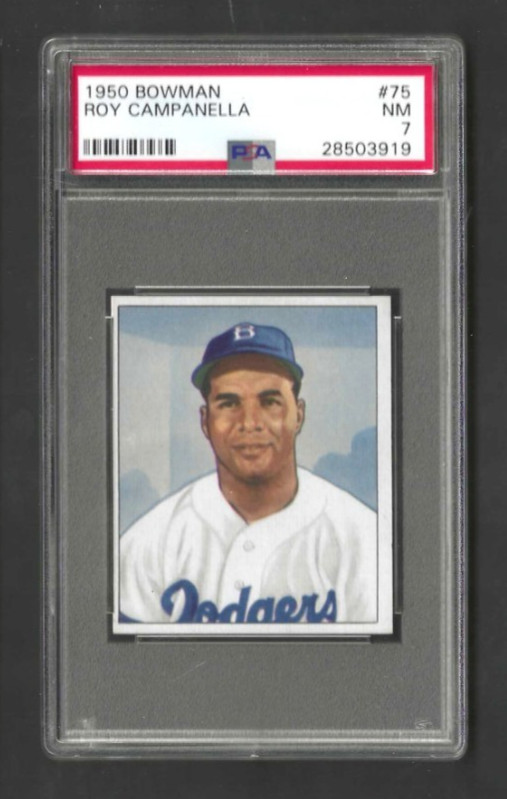 Roy Campanella #75 1950 Bowman Baseball Card Graded PSA 7 Near Mint