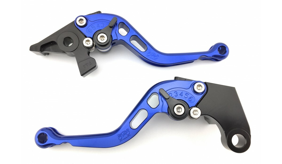 Leviers AVDB de frein et d'embrayage courts bleus pour moto MV AGUSTA B4 Brutale 1000 2019-2022