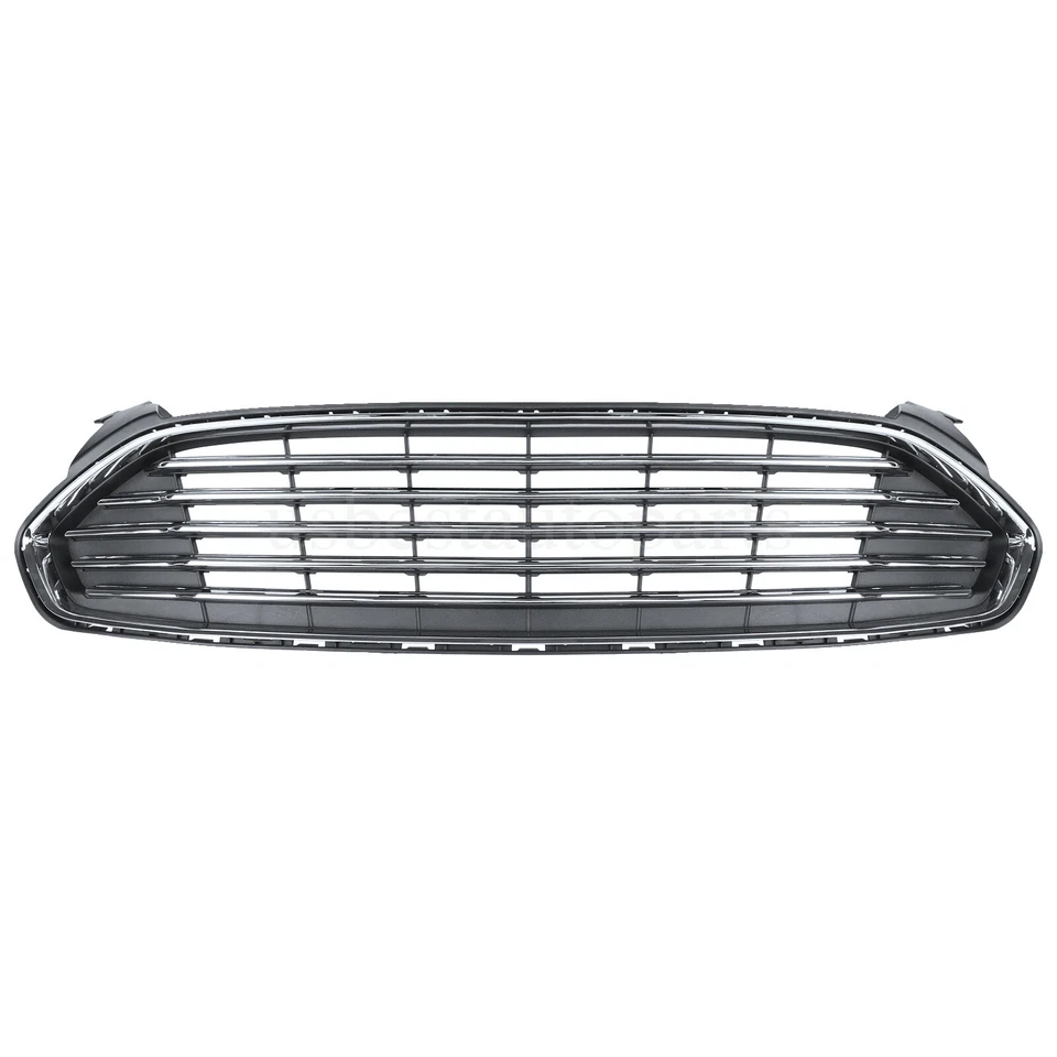 Front Bumper Cover W/Grille Grill Fog Lamp Covers For 2013-2016 Ford Fusion - Image 4 of 4