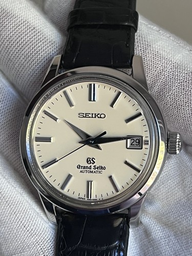 Grand Seiko Elegance Automatic Steel Mens Strap Watch Date SBG...