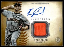 2015 Bowman Inception Autographed Relics Kyle Crick Auto 12/50 San Francisco