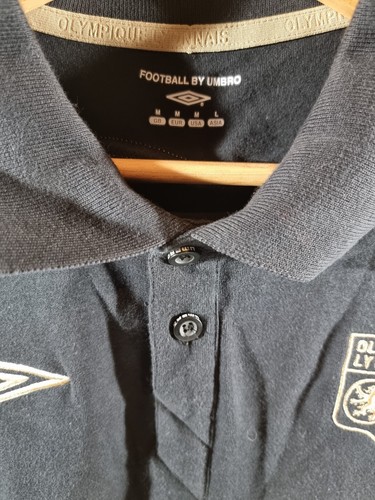 Olympique Lyonnais Umbro polo shirt MENS SIZE MEDIUM EUC - Picture 7 of 8