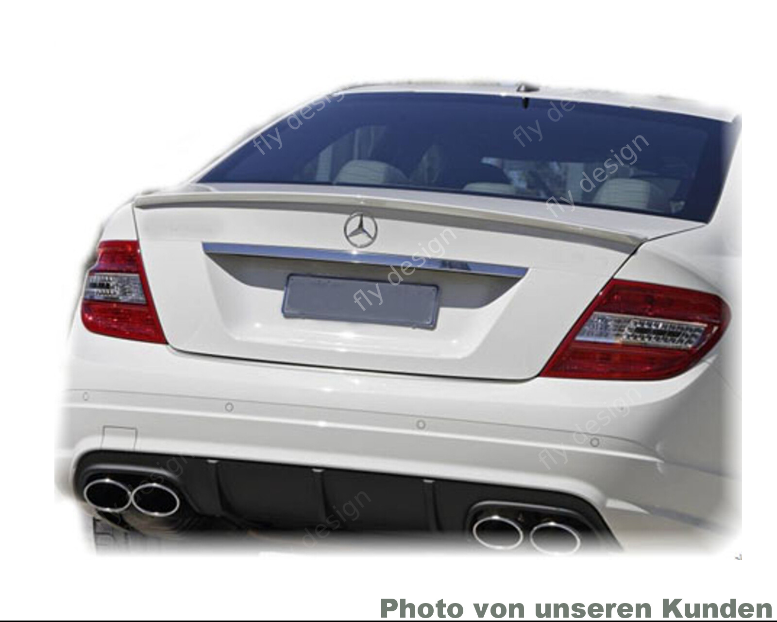 Abs Spoiler C-Class W204 Sporty Look Car Tuning Sedan Suitable for Merc