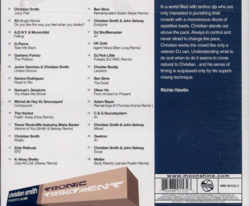 Christian Smith DJ Mix Tronic Treatment Moonshine 2001 - Imagen 1 de 1