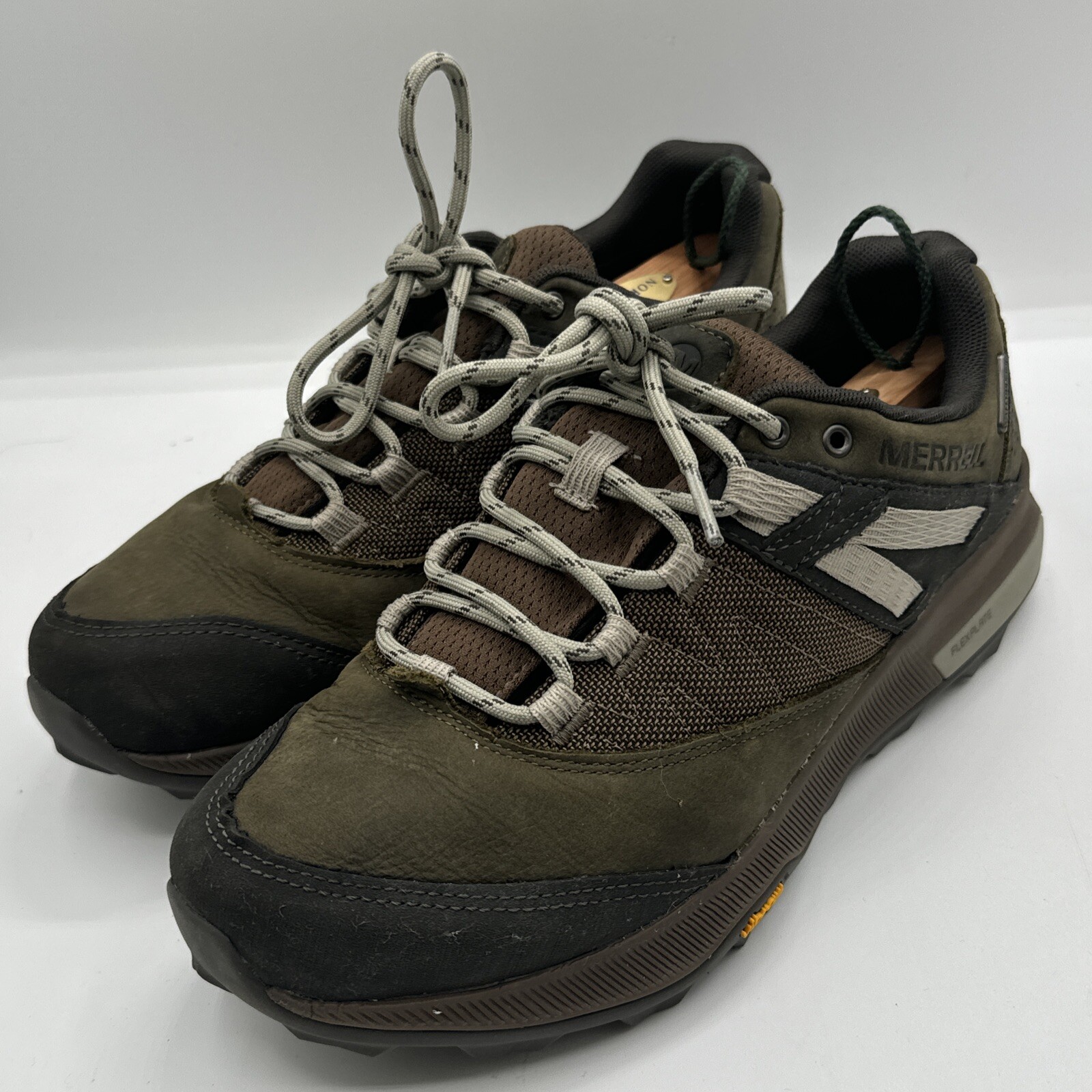 MERRELL Zion scarpe da trekking uomo oliva impermeabili Vibram trail misura 8 5 J16871