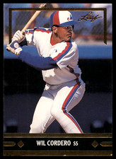 1991 Leaf - Will Cordero #BC3 - Montreal Expos - Gold Leaf Rookies Baseball