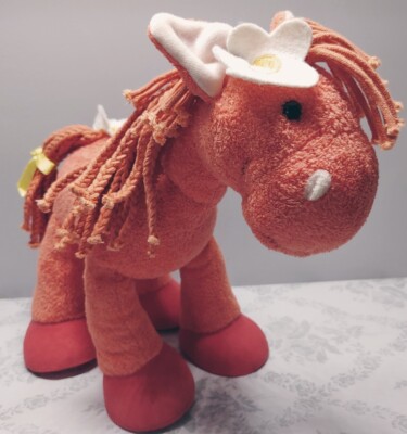 Plush Orange Horse Pony Stuffed Animal by Happy Horse
