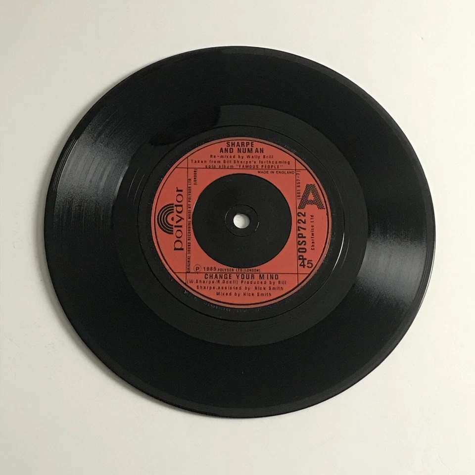 Sharpe And Numan - Change Your Mind 7" Vinyl Record - POSP 722 - Image 3 of 4