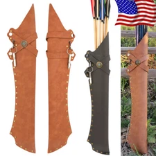 Traditional Arrow Quiver Archery Hip Holder Bag Leather Waist Bow Hunting Target