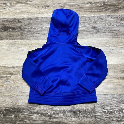 NIKE Therma-Fit Full Zip Up Blue Hooded Sweatshirt Hoodie Boy's Size 2T - Picture 3 of 9