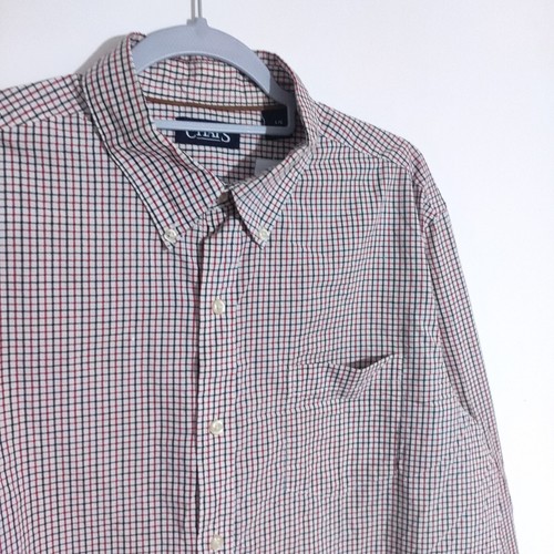 Camicia Ralph Lauren Chaps Gingham grande rossa bianca blu quadri manica lunga casual - Foto 2 di 16