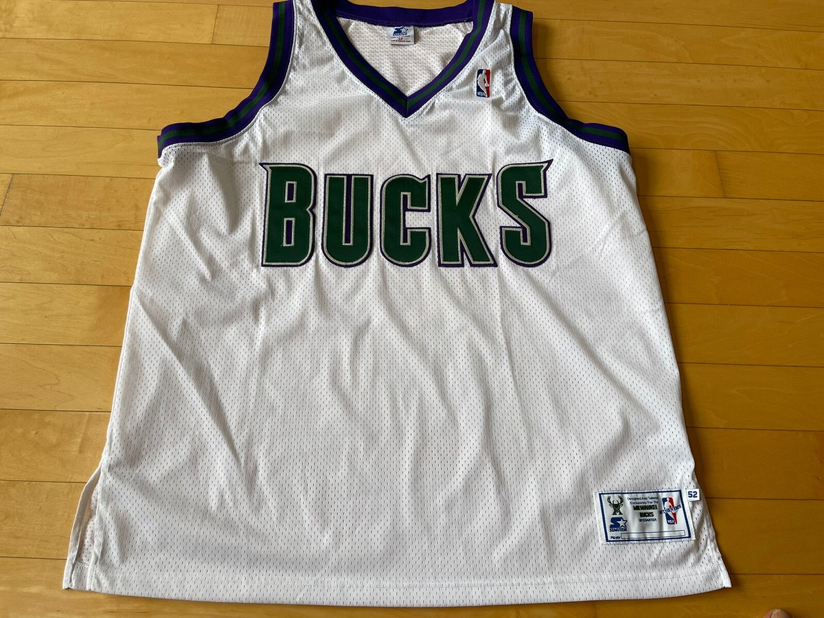 Vintage Mens Starter Milwaukee Bucks Authentic Jersey Size 52 NNT