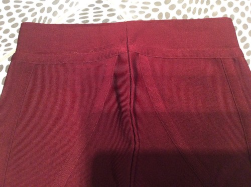 Herve Leger burgundy leggings size S - Picture 4 of 7