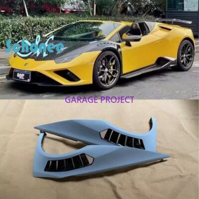forge half carbon fiber front bumper fender for lamborghini huracan 580 610 evo