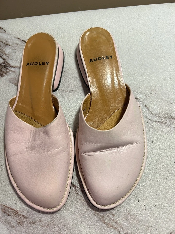 Zapatos sin cordones de cuero rosa Audley Mule 35,5 Foto 2 de 4