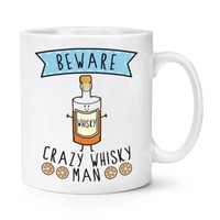 Beware VerrüCkte Whiskey Mann 284Ml Becher Tasse - Lustiger Witz