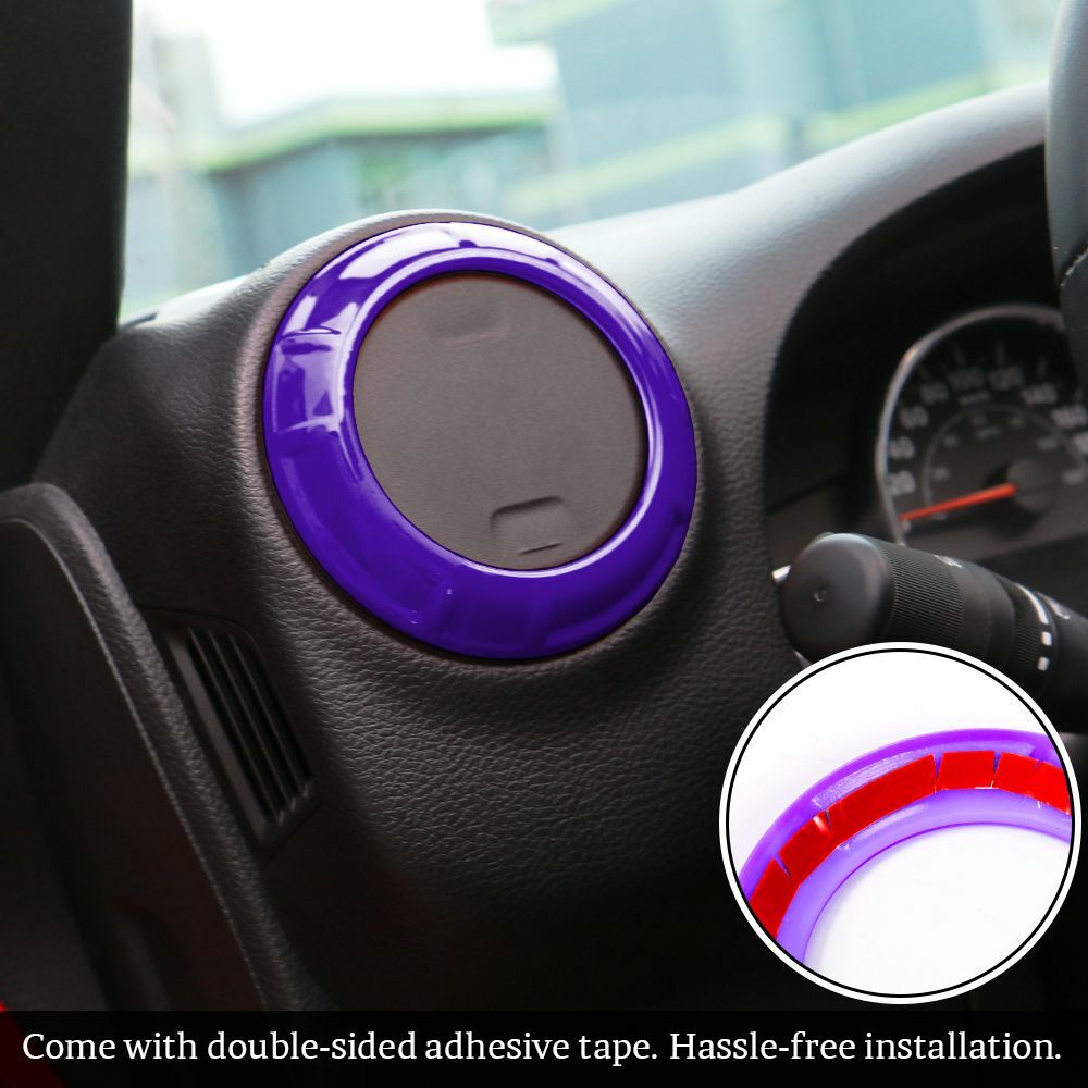 4pcs Car Dashboard Air Conditioner Vent Trim for 2011-18 Jeep Wrangler JK Purple