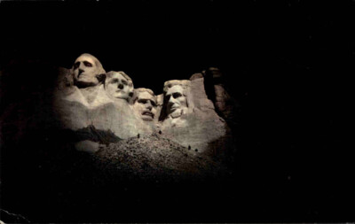 Postcard Amerika Mount Mt. Rushmore National Memorial Black Hills South Dakota