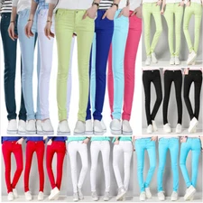 Women's Skinny Denim Jean Slim Fit Stretch Pencil Jegging Elastic Casual Pants
