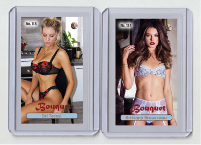 Brittany Brousseau rare MH Bouquet #'d x/3 Tobacco card no. 124
