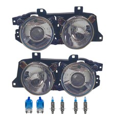 Scheinwerfer Set inkl. Premium Lampen für BMW 5er E34 mit Lampenträger