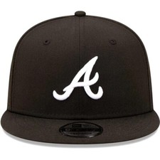 New Atlanta MLB Braves Era Black 9Fifty Cap Snapback 950 Basic Adjustable Hat