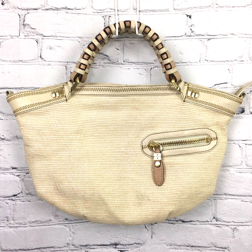 Lainey Woven Check Purse - Cream & Brown preorder