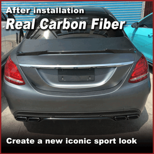 Alerón trasero de carbono alerón de maletero alerón se adapta a Mercedes W205 C63 C300 - Imagen 3 de 10