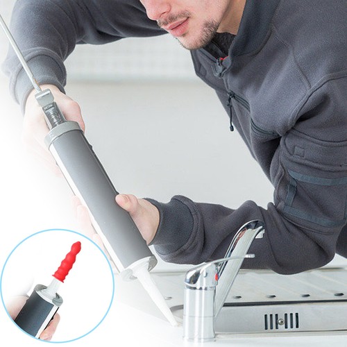 1-40X Kit Re-Sealable Caulk Protective Cap Caulking Nozzle Caps Tube Tips Covers - Picture 3 of 15