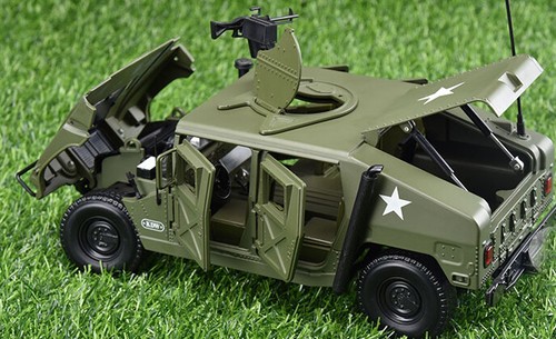 1:18 Diecast Alloy Hummer Model Toys Car Hummer H1 Military SUV Tactical VehicsF - Picture 7 of 17