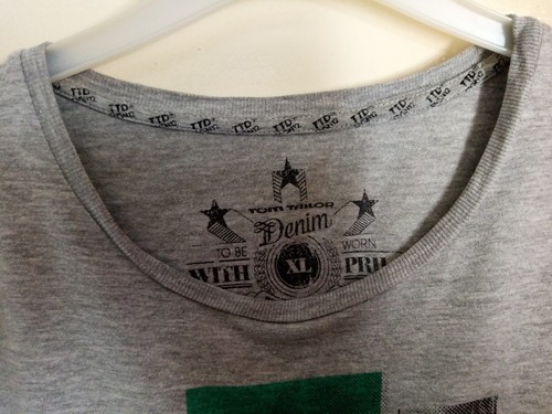 T Shirt Urban Visions XL Grey Graphic Logo Print Design Pre Loved Tom Tailor - Picture 13 of 24