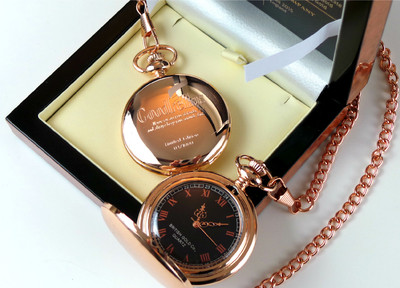 GOODFELLAS  Rose Gold Pocket Watch Case Luxury Wood Collectors Set Memorabilia