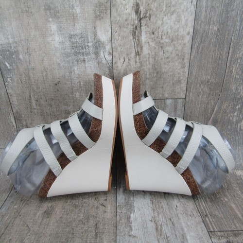 Sandali Sam Edelman Nayla tacco a zeppa donna pelle gladiatore US 9,5 bianchi - Foto 5 di 10