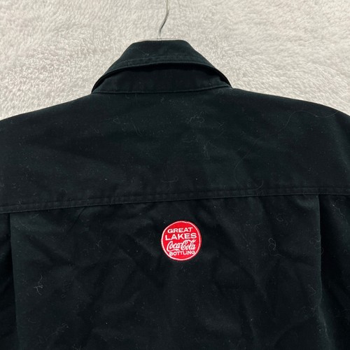 Coca Cola Shirt Medium Mens Black Bottling Uniform Soda Pop Short Sleeve Top B1 - Picture 13 of 13