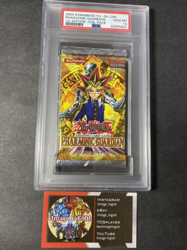 Yugioh PSA 10 Pharaonic Guardian PGD 1st Edition English Booster Pack - Picture 1 of 3