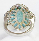 HSN Colleen Lopez Sterling Silver Larimar, Swiss Topaz & White Topaz Ring Size 5 — photo 7
