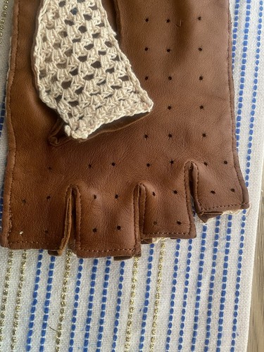 DAVIDE CENCI Real Leather Men Fingerless Driving cycle Gloves Unlined Chauffeur - Picture 7 of 7