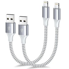 Apple Mfi Certified Short Iphone Charger 1Ft 2Pack,Usb a to Lightning Cord Nyl