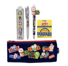 Bolsa de lápices Color In BT21, lápiz RJ, bolígrafo de gel, regla de plantilla y juego de rollos Washi Nuevo con etiquetas