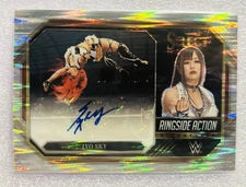 Iyo Sky Auto 2023 Select Ringside Action Signatures Silver Flash Prizm Autograph