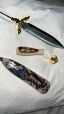 Double-Edge full tang dagger stainless steel hand made in sheath