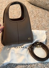 Coach leather lana 23 bag in dark stone/ brass great gently used condition