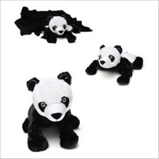 Zoobies 15" Panda Pillow Blanket Plush Toy - NWT RETIRED 