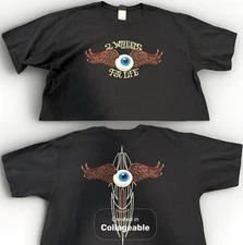 Vintage Y2K Hot Leathers 2 Wheels For Life Grunge Biker Tee Shirt Men's XLarge