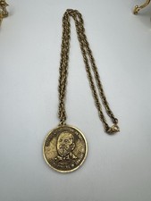 Vintage Opening Night October 26th 1974 Frank Sinatra Medal & Necklace Coliseum