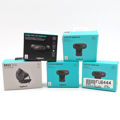 Assorted Logitech Webcams BRIO 300, C270 HD & C920s PRO HD