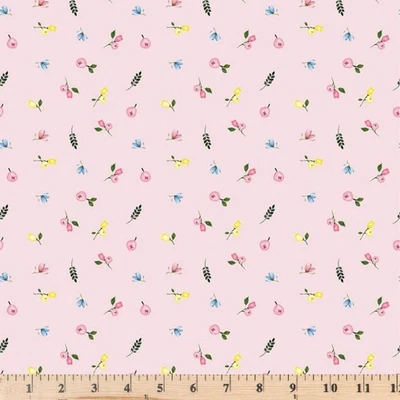 RILEY BLAKE DESIGNS Sweet Spring Ditsy Pink Floral C15804 Sale Quilt Cotton Fabric By half yard