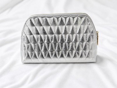 Jean Paul Gaultier Kosmetiktasche silber Designer Tasche Beauty Bag 23cm
